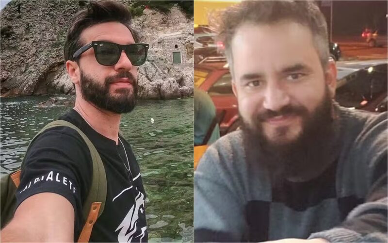 O policial civil Marcelo Helou Filho a esquerda e o advogado Rodrigo Lopes de Assis a direita