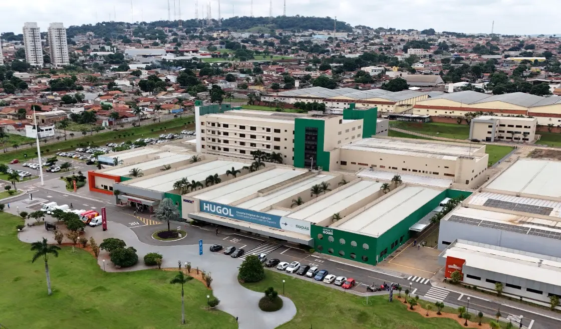 Fachada do Hospital Estadual de Urgências Otávio Lage (Hugol), em Goiânia, onde bebê de 21 dias faleceu