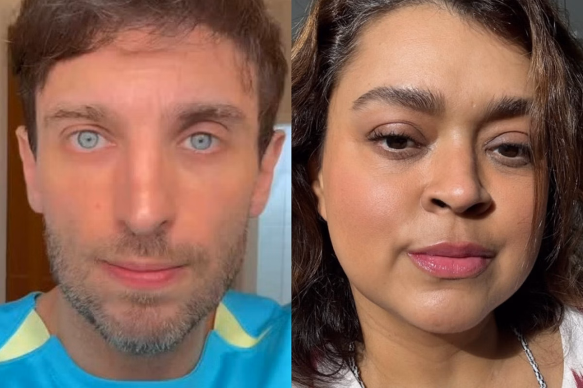 Imagem dividida com Leo LIns a esquerda e Preta Gil a esquerda