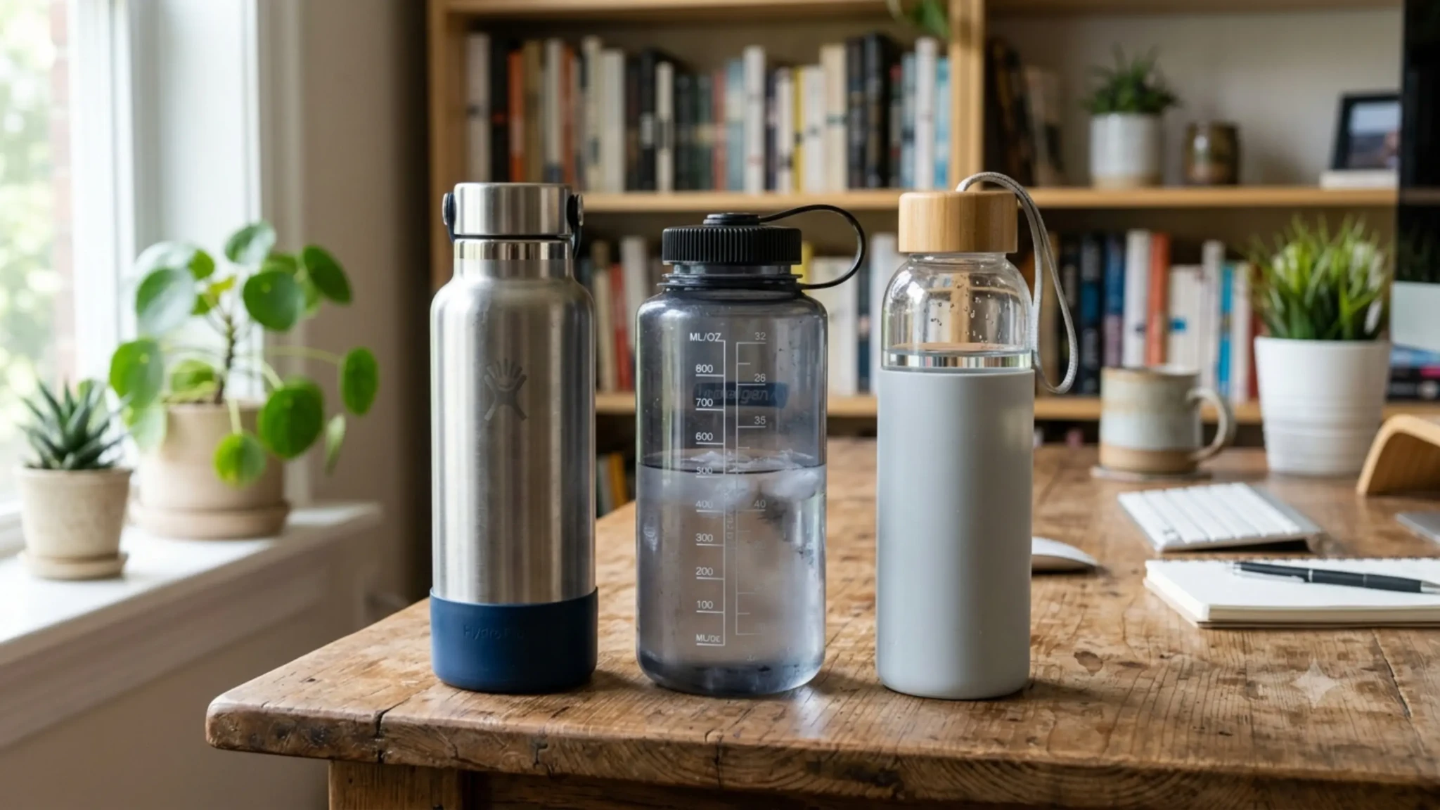 Qual-garrafa-de-agua-e-melhor-para-usar-diariamente-metal-plastico-ou-vidro