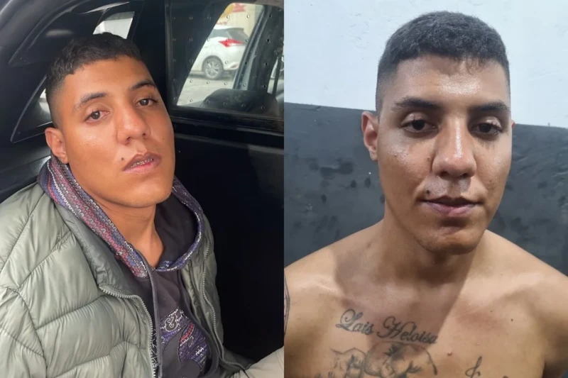 Suspeito de matar as filhas de 3 e 5 anos aparece em duas imagens após ser preso em São Paulo.