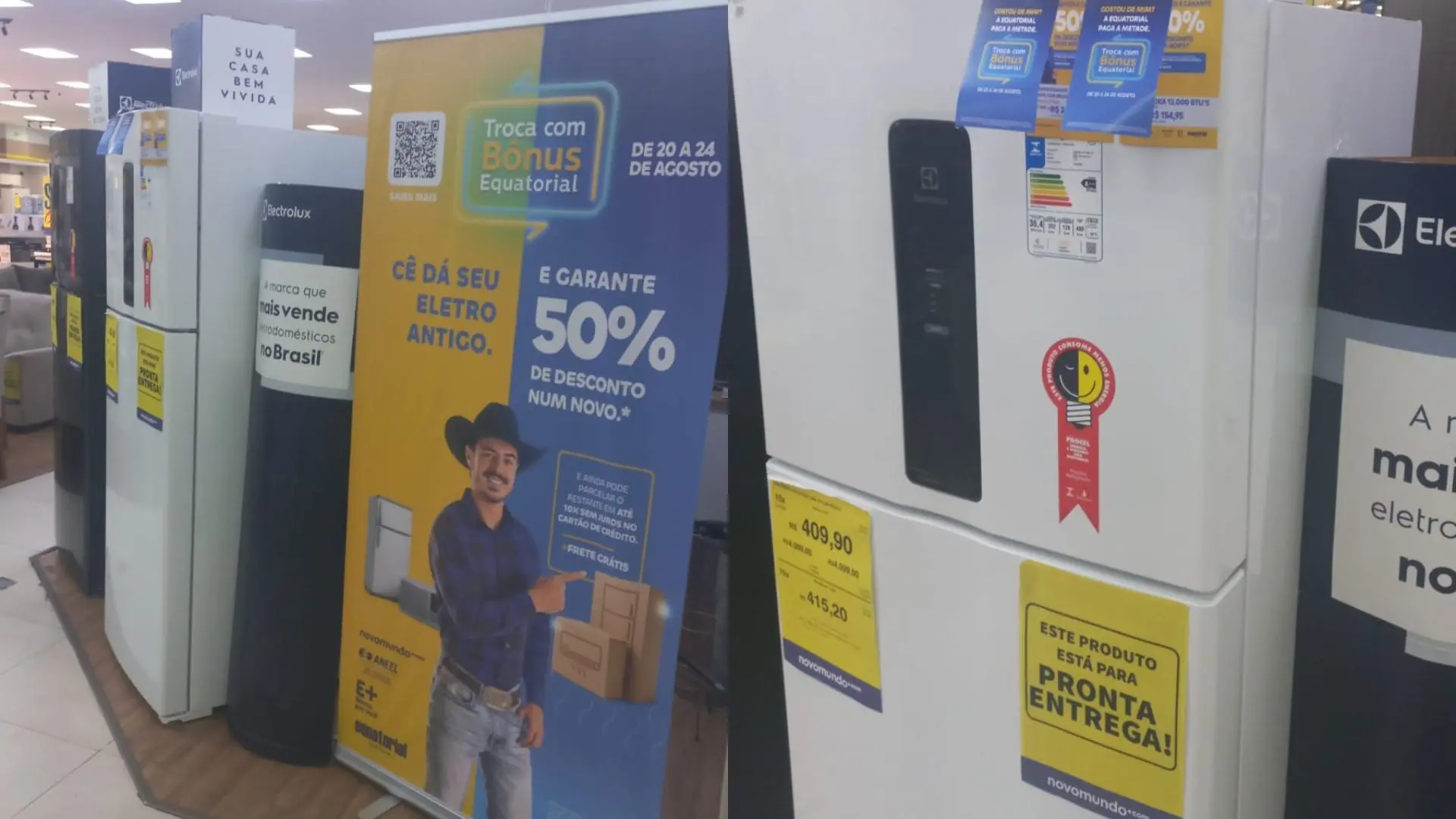 Geladeiras com 50% de desconto na campanha Troca com Bônus em Goiás