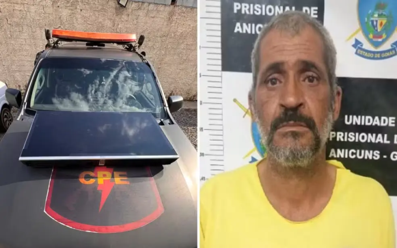 Suspeito preso durante investigação da morte da companheira em Anicuns, Goiás.