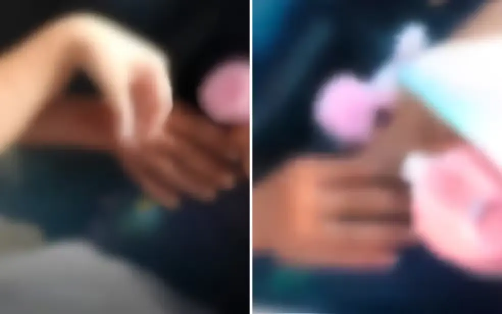 Imagens desfocadas registram momento investigado pela polícia envolvendo adolescente de 13 anos dentro de um carro.