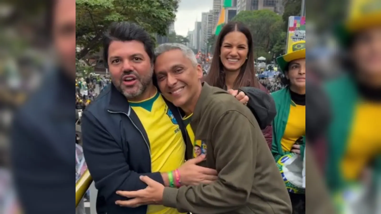 Prefeito de Anápolis durante manifestação realizada na Avenida Paulista, em São Paulo, no 7 de Setembro.