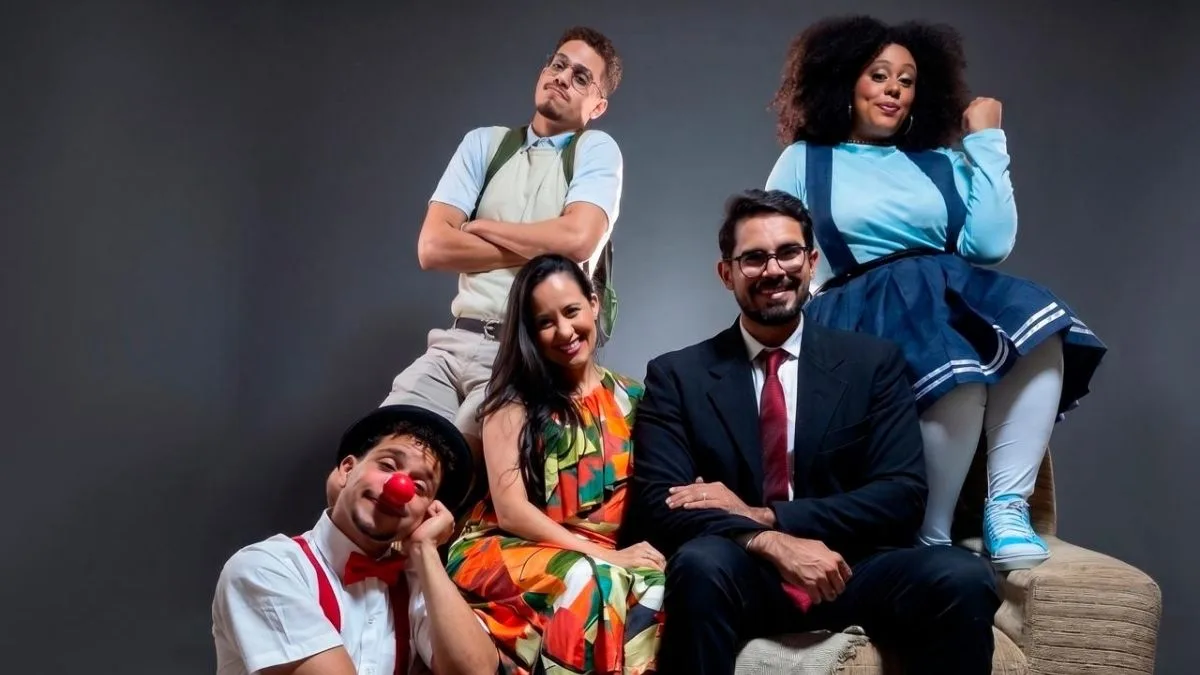 Elenco do espetáculo Família Pitanga, que terá apresentação gratuita em Anápolis.