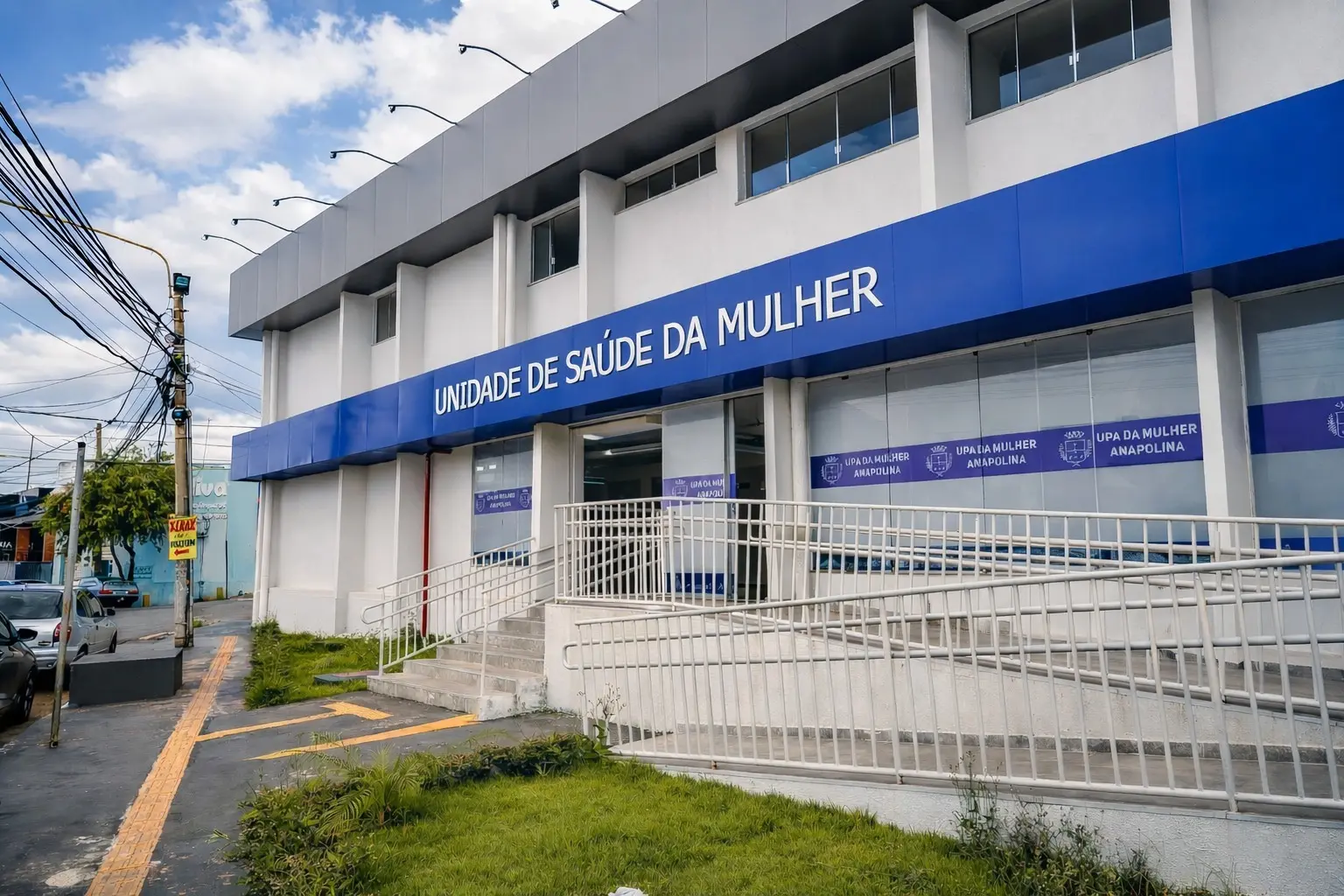 Fachada da Unidade de Saúde da Mulher, localizada na Vila Jussara, em Anápolis.