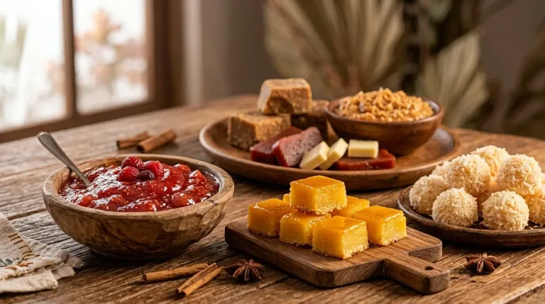 Doces e produtos artesanais que representam o Festival Doce Tempero, em Nerópolis